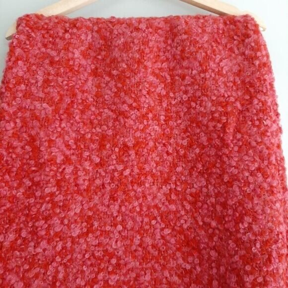 IKEA Stockholm Fuzzy & Soft Mohair Wool Blend Blanket Red & Pink - Picture 3 of 7